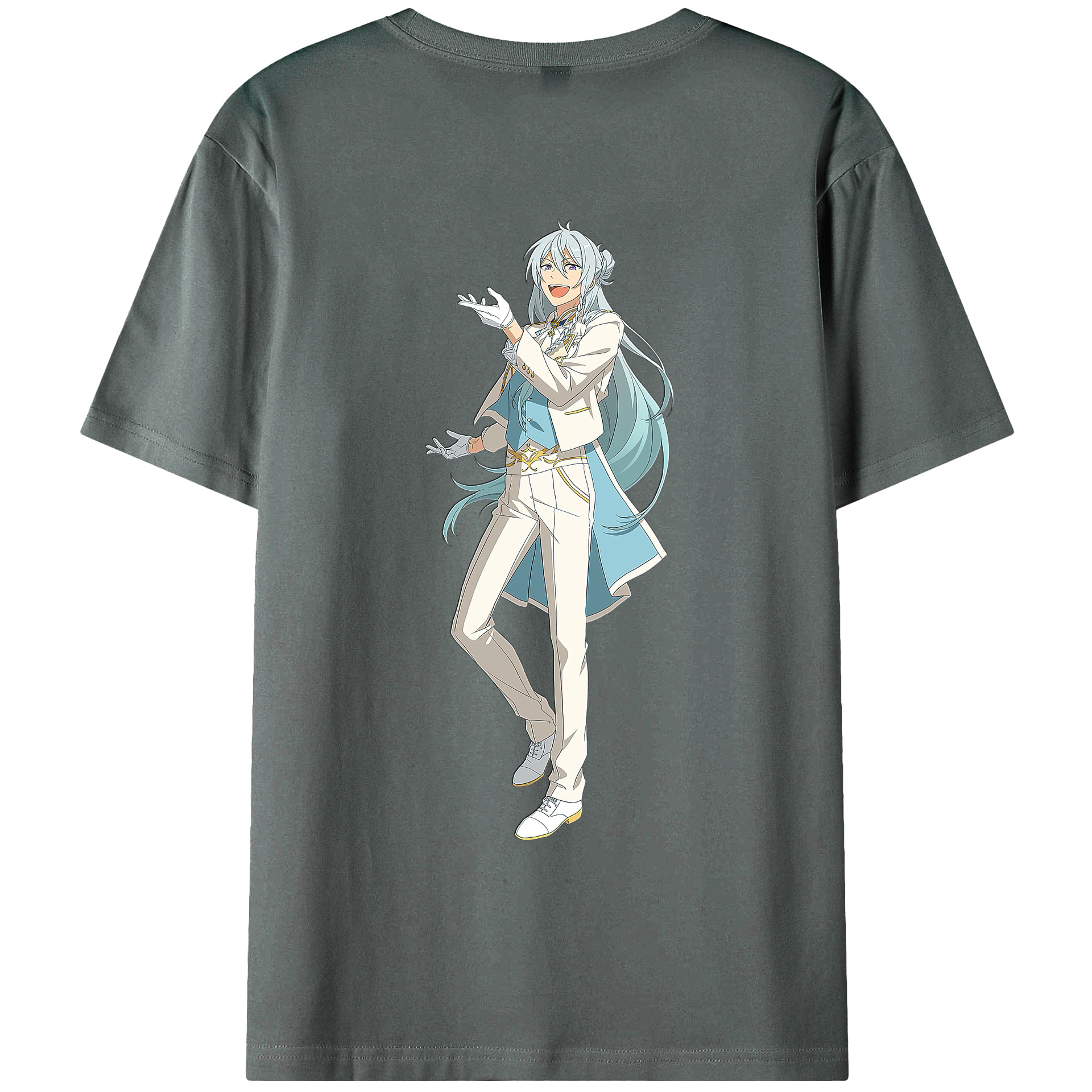（画像用） あんさんぶるスターズ! Ensemble Stars 綿100％ メンズ半袖Tシャツ（バックプリント） 通気性